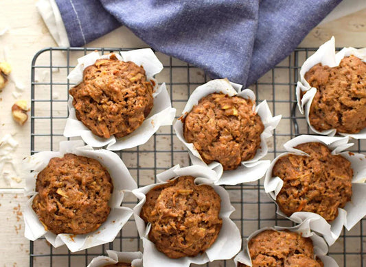 Muffins de Plátano, Zanahoria y Caramelo 🥕 | Vegano 🌱