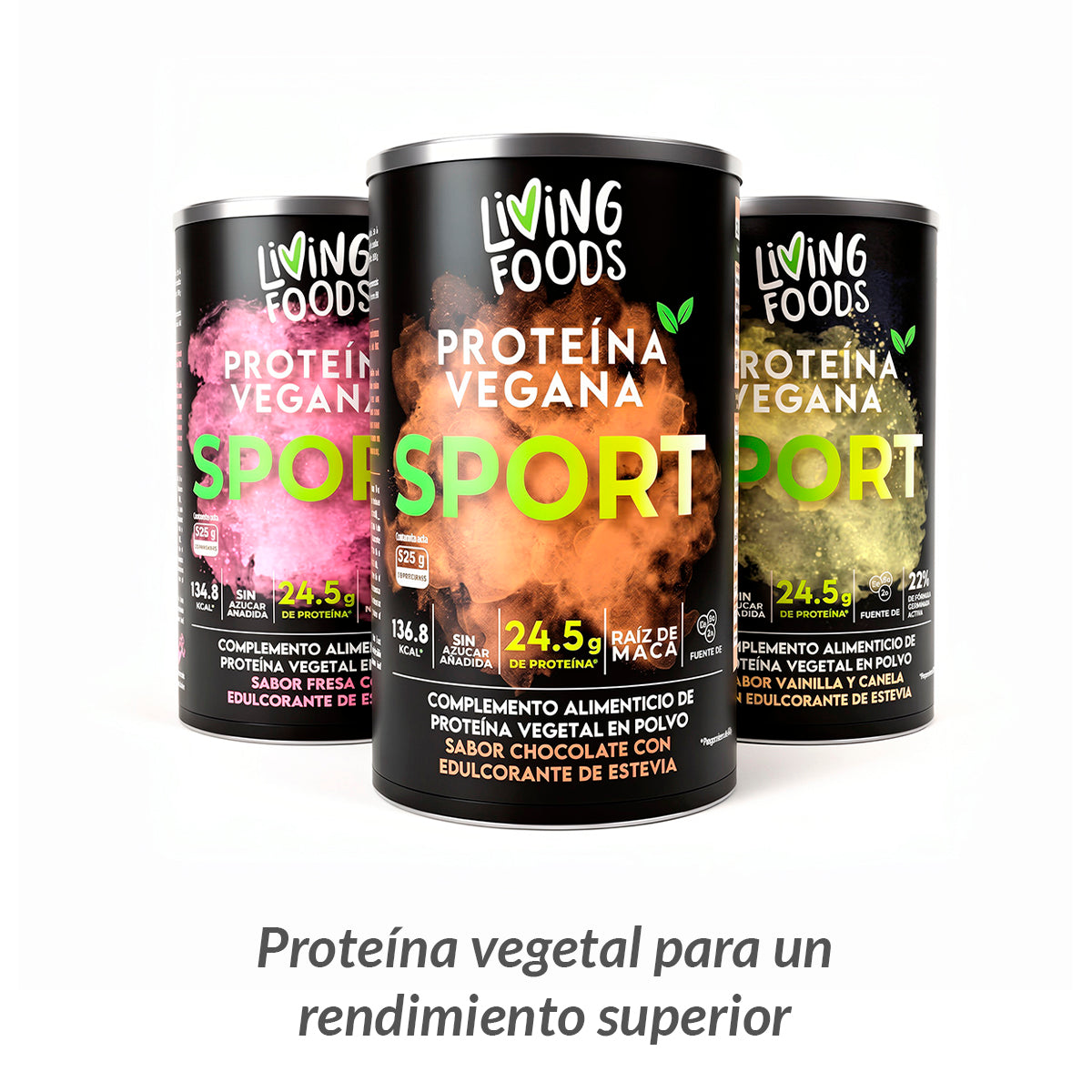 Proteínas veganas Sport de Living Foods para personas activas y deportistas.