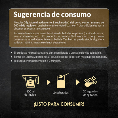 Sugerencias de uso de la proteína vegana Sport sabor vainilla Living Foods.