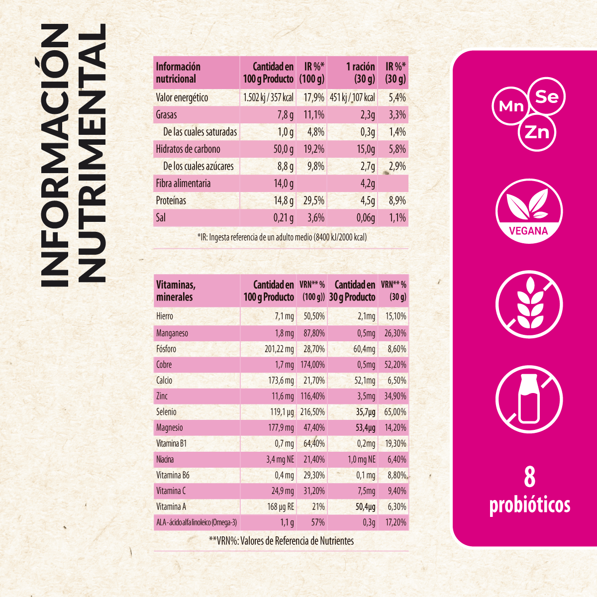 Nutriwoman Batido Orgánico (Granada y Espino Amarillo)