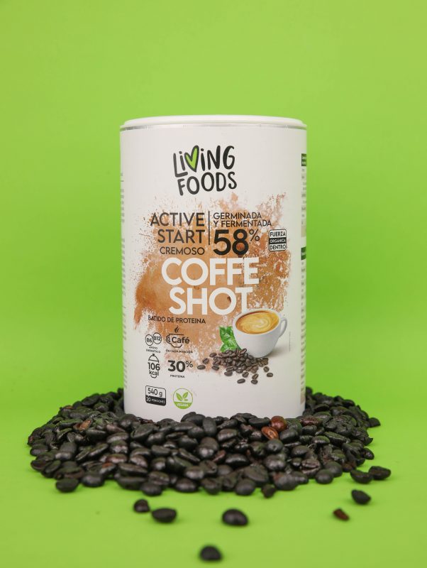 Batido de alimentos germinados y fermentados sabor caramelo.